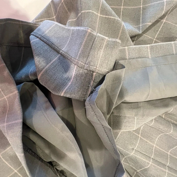 Express Gray Plaid Lined Midi Skirt Size 8 - Picture 11 of 13